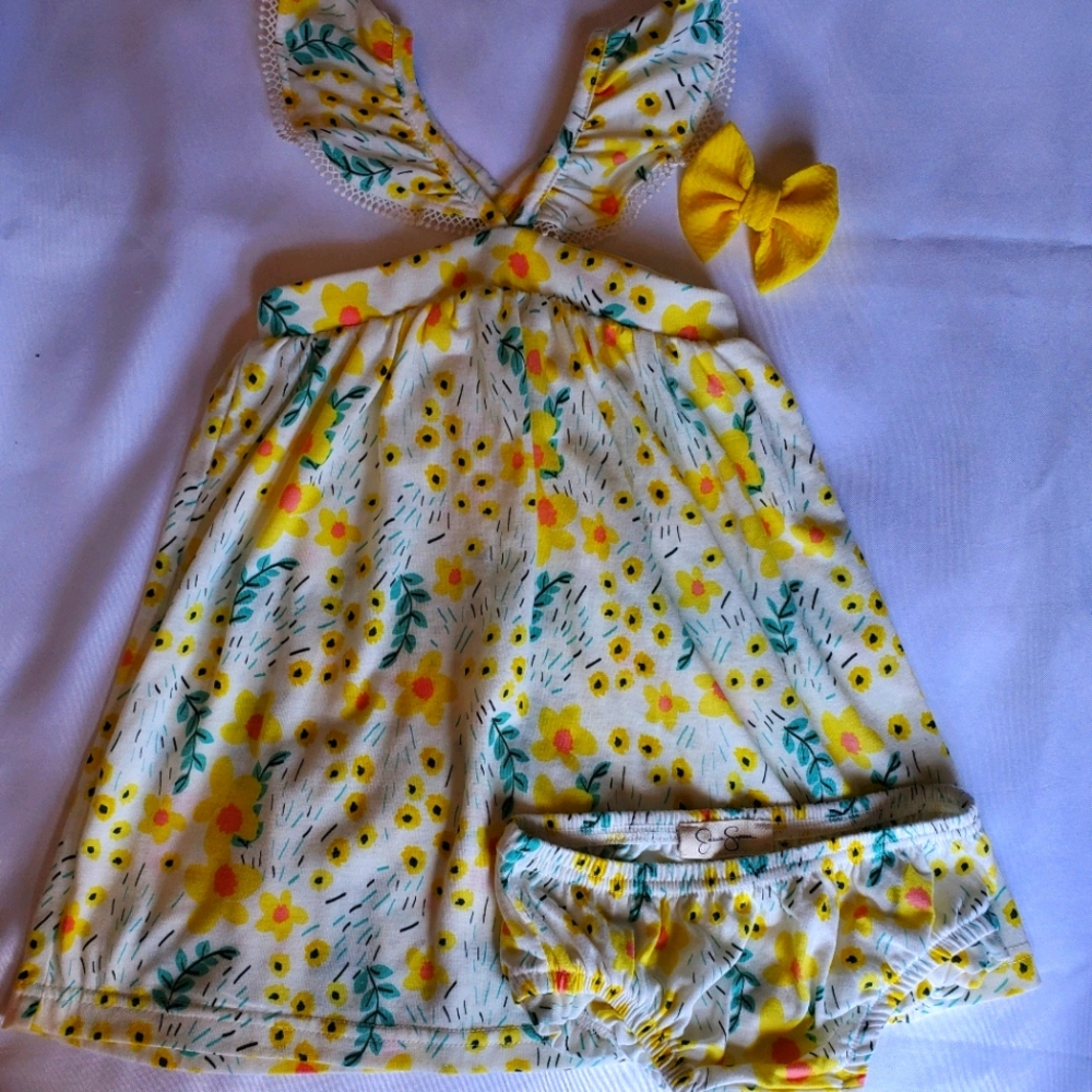 Yellow floral dress